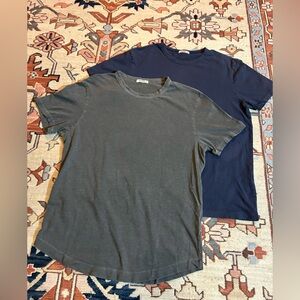 Buck Mason Men’s M Bundle Tee - Navy & Charcoal Soft Cotton USA Made